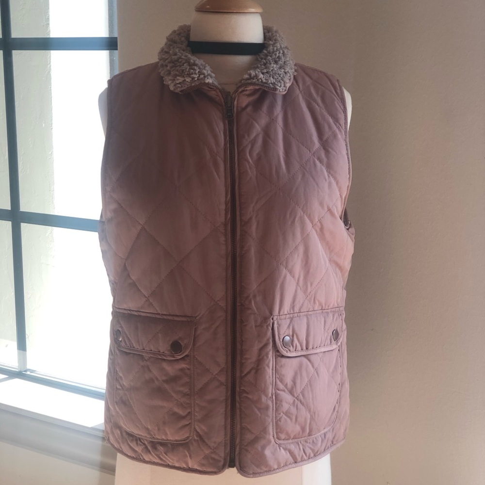 Pink wool vest